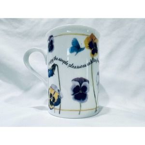 Avon Marjolein Bastin Pansey Coffee Cup/Mug 1997, Simple Pleasures.. VINTAGE